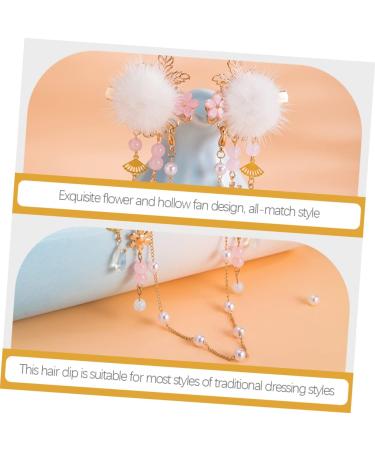 FRCOLOR Pearl Hairpin forehead ornament lolita hair clip tassel hair clip japanese hair clip flower hair barrettes japanese hair pin Hanfu Hair Clip alloy tassel hairpin Miss - Buy Online on GoSupps.com