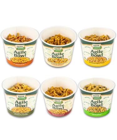 ZENB Yellow Pea Pasta Agile Bowl Variety Pack (6 Pack) - Gluten Free, Non-GMO, Vegan - 13g Protein, 9g Fiber - On the Go Meal - Buy Online on GoSupps.com