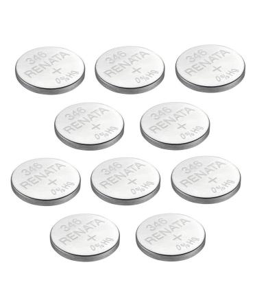 Renata Single Watch Battery Swiss Made Renata 346 or SR 712 SW 1.55V (10 Batteries 346 or SR 712 SW)