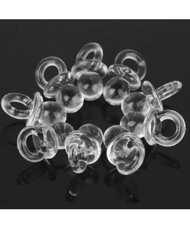 Transparent Acrylic Mini Pacifiers for Baby Shower Decoration - 50 Pack | International Shipping Available - Buy Online on GoSupps.com