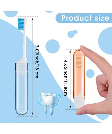 Sibba Soft Bristles Toothbrush 4-Pack - Folding Manual Toothbrushes for Fragile Gums - Dental Care for Adults & Kids - Portable for Camping & Travel - Orange, Blue, Green, Pink - Buy Online on GoSupps.com