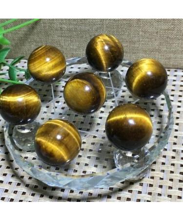 Pedestal of Seven Star Array Natural Tiger Eye Quartz Crystal Ball Beautiful Natural Crystal Stone QINTINYIN Full of Texture A set of - Buy Online on GoSupps.com