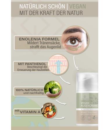 Enolenia Cosmetics Eye Cream - Vegan Anti-Fold Moisturizer for All Skin Types - Intensive Care for Youthful & Mature Skin - Buy Online on GoSupps.com