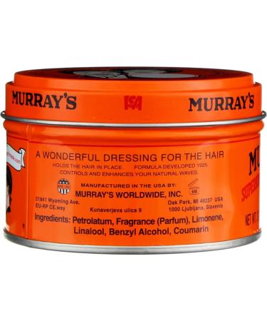 Murray's Hair Dressing Pomade Superior 3oz (Pack of 4) - Long-lasting Hold and Shine - Buy Online on GoSupps.com