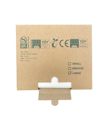 CompoGloves Box of 100 Gloves - 100% Plant Based Compostable Eco-Friendly Gloves for Food Prep Cleaning & More FULLY CERTIFIED (Medium)