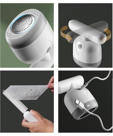Portable 2-in-1 Fabric Shaver & Lint Remover - Rechargeable Electric Clothes Trimmer for Sweaters Carpets & More | USB Hair Ball Removal (Color A - Buy Online on GoSupps.com
