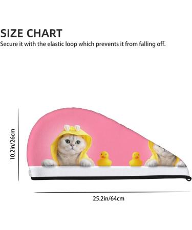 Funny Cat Microfiber Hair Towel - Soft Super Absorbent Wrap for Women | Quick Dry Coral Velvet for Long Curly Thick Hair - Buy Online on GoSupps.com