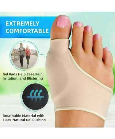 Magik Gel Bunion Corrector Toe Straightener Splint Protector Valgus Hallux - 4 Pairs Nude - Buy Online on GoSupps.com