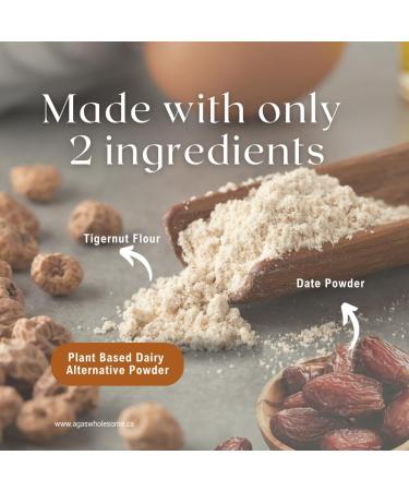 Aga's Wholesome Tigernut Powder Mix 200g Made from Ground Tigernuts & Dates Source from West Africa Plant Based Dairy Alternative Powder Vegan AIP Paleo Non GMO - Buy Online on GoSupps.com
