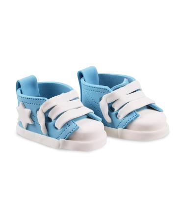 Bombasei handmade sugar fondant baby shoes in blue 2 pieces 150g perfect for cake and cake decoration Tortendeko for giving away for young and girls &