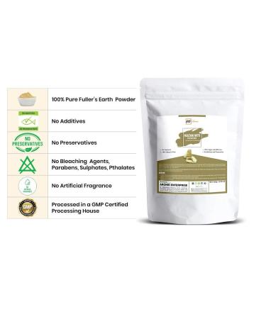100% Pure Multani Mitti (Fullers Earth) - 0.50 Lbs Cosmetic Grade Clay Powder | Natural Face Mask for Glowing Skin - Buy Online on GoSupps.com