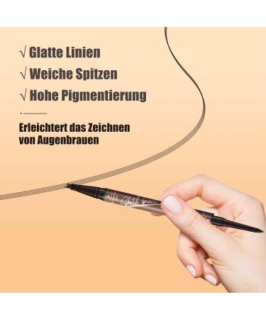 EONFAVE 2in1 Magic Eyebrow Pen with 4 Points 3D Microblading Eyebrow Pen Waterproof and Smudgeproof New Eyebrow Pencil More Durable and Natural Dark Gray 03 - Buy Online on GoSupps.com