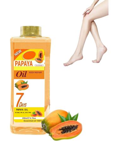 Papaya Oil 7 Days- 6.76Fl Oz Papaya Oil for Skin Papaya Essential Oil for Skin Face Papaya Oil