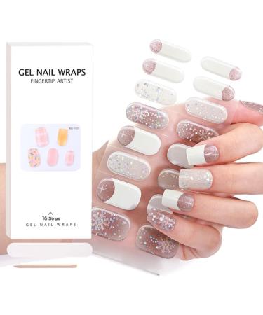 16 Pieces Semi Cured Gel Nail s for Women Gel Nail Sticker Long Lasting Gel Nail Wraps with Soft Glossy Gel Finish BSG0302 - Buy Online on GoSupps.com