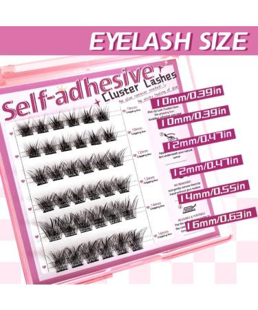 Self Adhesive Lash Clusters Kit - Press-on Lashes 10-16MM No Glue Reusable Fuss-Free Individual Lash Extensions (36PCS) - A01 - Buy Online on GoSupps.com