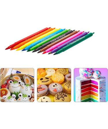LICHENGTAI Edible Marker 2 Black Food Coloring Marker Double Sided Food Grade Pen Fine &Thick Tip Gourmet Writers For DIY Cake Decorating Cookies Frosting Easter Eggs - Buy Online on GoSupps.com