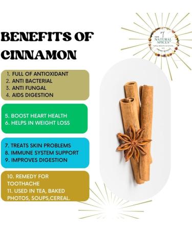 MJ TASTE NATURAL Ground Cinnamon Spice 100% Raw & Natural Sticks | Dalchini Perfect for Baking Cooking & Beverages | Plastic Free (500g - 17.63oz) - Buy Online on GoSupps.com