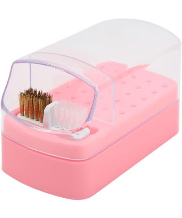 Nail Drill Bit Cleaning Brush Holder Portable 30 Hole Nail Drill Bit Holder Dustproof Space Saving for Nail Salon (Pink) - Buy Online on GoSupps.com