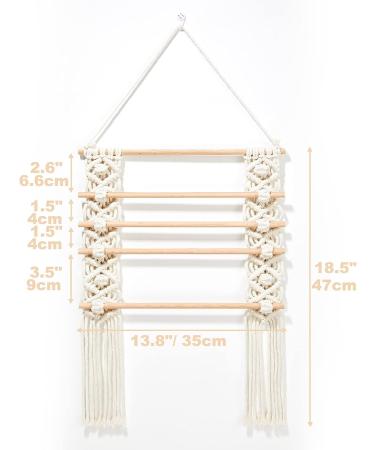 HUHYNN Macrame Claw Clip Organizer - Hair Claws Holder & Display Stand for Women & Girls - Beige - Buy Online on GoSupps.com