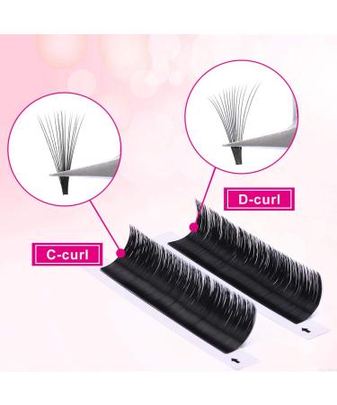 Self-Flee Eyelashes | D Curl 15-20mm Mixed Length Volume Lashes - Easy Fan 0.10mm Individual Extensions for Stunning Looks - Buy Online on GoSupps.com