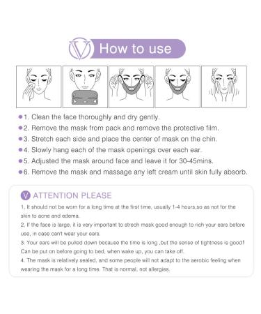 V Mask Double Chin Reducer & Slimming Mask | Chin Up Contour Lifting Firming Mask | Moisturizing All Night Silicone V-Line Lifting Patches (4 in 1) - Buy Online on GoSupps.com