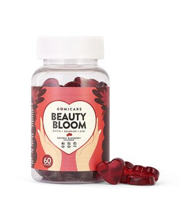 Gomicare - Hair Gummies, Skin, Nails - Biotin Hair - Vitamin D and B12, 5000µg Biotin Selenium, Zinc, 6 Vitamins & Minerals - 60 Gummies - Vegan - Sugar Free - Gluten and Lactose Free