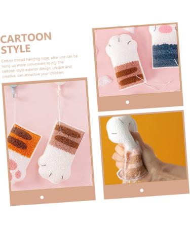 Mikinona Bath Cotton Bath Scrubber Animal Loofah Bath Sponge Bath Exfoliating Mitt Cartoon Body Scrubber Back Sponge Cat Bath Flower Hydrophilic Polyurethane Shampoo - Buy Online on GoSupps.com