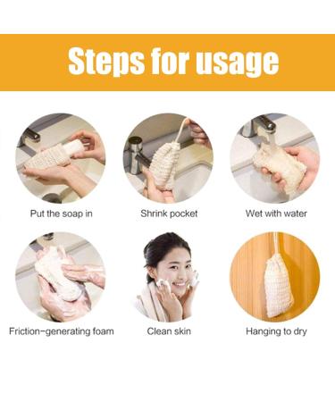 Premium 6-Part Cotton & Linen Soap Bag Set | Travel Bath Swim & Fitness Essentials - Buy Online on GoSupps.com