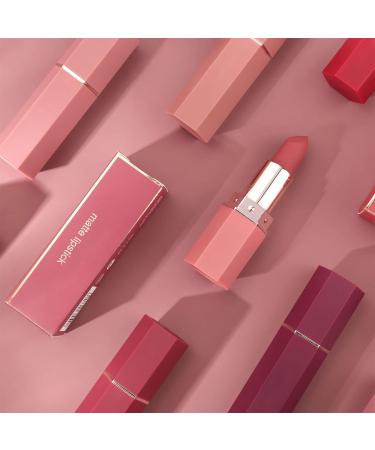 6pc Pink & Red Matte Lipstick Set - Long Lasting, Waterproof & Highly Pigmented - Buy Online on GoSupps.com