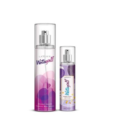 Layer'r Wo ttagirl Body Splash Secret Crush 135Ml With Layer'R Wottagirl French Peony 60 Ml Spray Women
