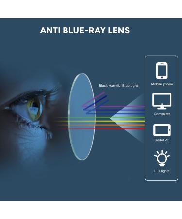 Lightweight Blue Light Blocking Reading Glasses for Women - 4 Pack 2.5x - Stylish Compact Eyeglasses for Computer Use - Buy Online on GoSupps.com