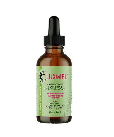 Rosemary Essential Oil for Hair Growth 100% Pure Organic Rosemary Mint Scalp & Hair Strengthening Oil for Eyebrow and Eyelash Nourishes Improves Blood Circulation Rid of Itchy 60ml - 2 Oz