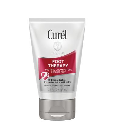 Curel Foot Therapy Cream, 3.5 oz Soothing Lotion for Dry Cracked Feet, Quick Absorbing, with Shea Butter, Coconut Milk, and Vitamin E2 FOOT CREAM FOR DRY FEET 3.5 Ounce (Pack of 1)