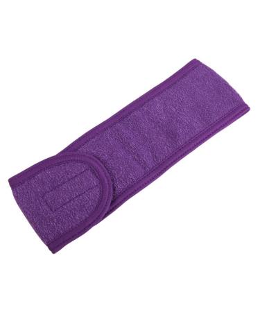 Face Wash Headband 1PC Adjustable Hairband Makeup Head Band Toweling Hair Wrap Shower Cap Stretch SPA Headband Color Hair Acessories Headband For Washing Face(Purple)