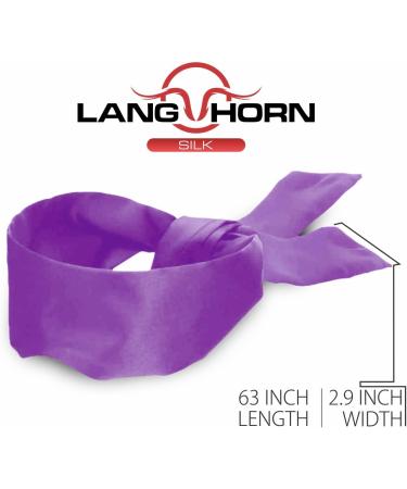 2 Pcs Silk Satin Blindfold Eye Mask for Sleeping - 155cm / 62 Silk Eye Covers - Black & Purple Satin Sleep Mask - Buy Online on GoSupps.com