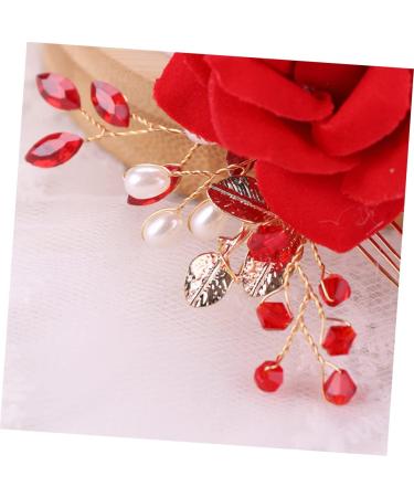 TOVINANNA 1pc Rose Hair Comb Rose Hairpin Flower Hair Comb Rose Hair Clip Women Hair Clip - Buy Online on GoSupps.com