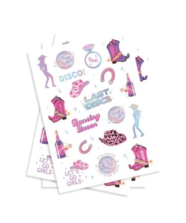 Crazy Night Last Rodeo Bachelorette Temporary Tattoos - 57 Glitter Styles | Cowgirl Party Decoration & Bridesmaid Gift - Buy Online on GoSupps.com