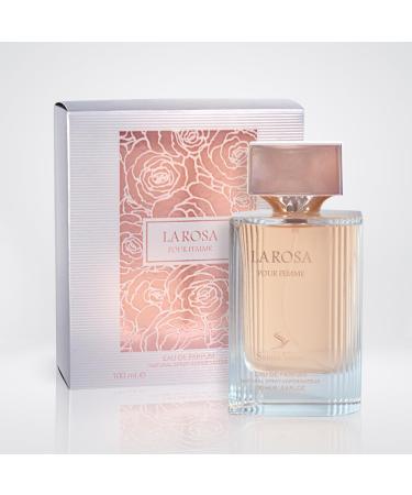 Almas Perfumes SAINTE VALEREEau De Parfum LA ROSA - Sweet Smelling Spray - 100ML 3.4FL OZ of Long-Lasting Aroma - Luxurious Scent of Arabia for Women
