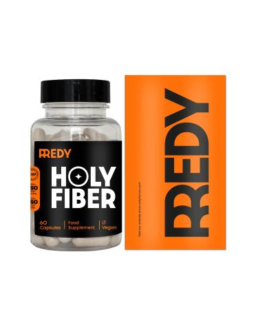 REDY 4-in-1 Premium Blend Psyllium Husk Aloe Vera Chia Seeds Flaxseeds Fiber Supplement 60 Vegan Daily Capsules Gut Health & Digestive Support 60 Count (Pack of 1)