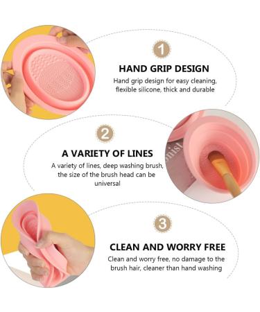 FRCOLOR of Makeup Brush Makeup Brush Cleaning Tool Makeup Brush Stand Cosmetic Brush Cleaning Mat Makeup Brush Cleaning Kit Makeup Dryer Foldable Silica Gel Bracket - Buy Online on GoSupps.com