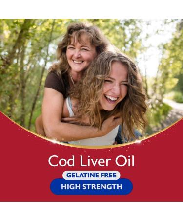 Seven Seas High Strength Cod Liver Oil Capsules with Omega-3 Fish Oil & Vitamin D - 60 Gelatin-Free Capsules - Buy Online on GoSupps.com