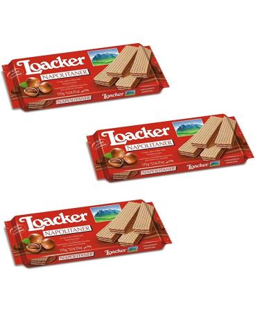 Loacker Loacker Wafer Napolitaner Kekse snack waffle biscuits with hazelnut cream 175g with fine Italian hazelnuts