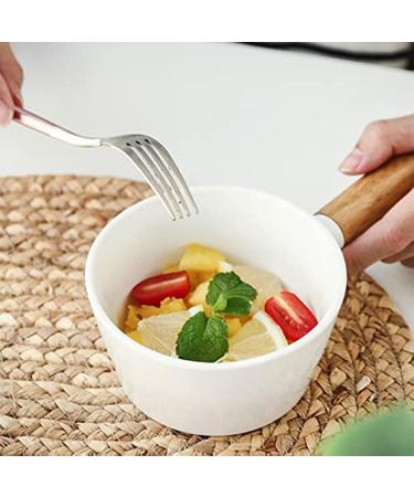 French Onion Soup Bowl with Wooden Handle 5-inch Fruit Salad Dessert Bowl Breakfast Congee Bowl Apartment Kitchen Tableware Steamed Egg Bowl - 450ML D - Buy Online on GoSupps.com
