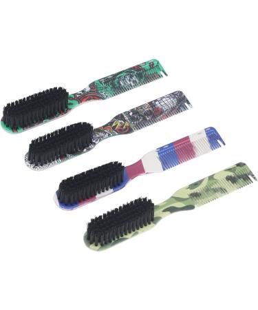 Fade Brush Comb Set for Clipper with Ergonomic Handle Dual Functionality Versatile Cleaning Nylon Bristles Plastic Material Barber Grooming - Buy Online on GoSupps.com