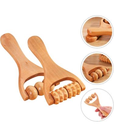 Ciieeo 2pcs Wooden Massage Roller - Bead Massage Tool for Foot & Leg Relief - International Shipping Available - Buy Online on GoSupps.com