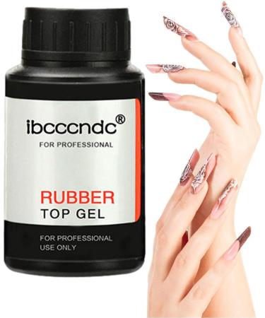 Rubber Top Coat Gel | No Wipe Gel Top Coat 30ml Builder Base in a Bottle Gel Nail Polish Long Lasting Gel Base Ultra Matte Finish UV LED Gel for Home Salon DIY Sesoanger Bottom glue  - Buy Online on GoSupps.com