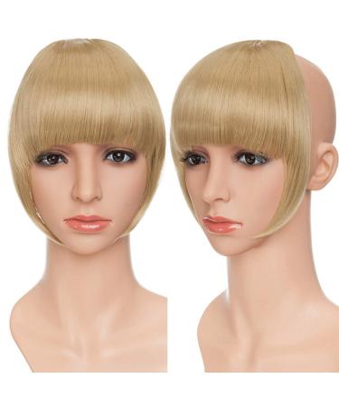 SEGO Clip-in Pony Hairpiece Extensions - Realistic Medium Blonde Fringe Bangs | One Piece Front Hair Extensions - Buy Online on GoSupps.com