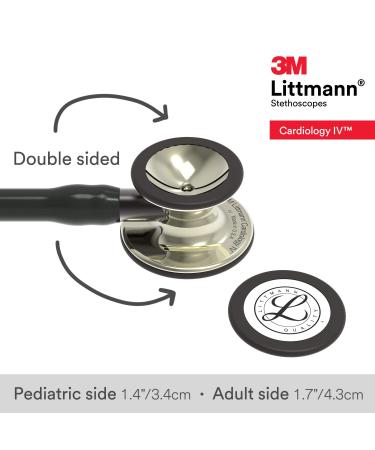 3M Littmann Cardiology IV Stethoscope Champagne Finish Black Tube - 69 cm - Buy Online on GoSupps.com