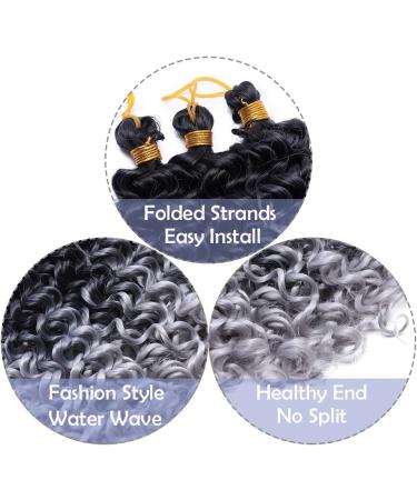 8inch Kinky Curly Braiding Hair -Black to Grey Marlybob Crochet Hair Extensions Weave Braids Synthetic Hairpiece - Buy Online on GoSupps.com