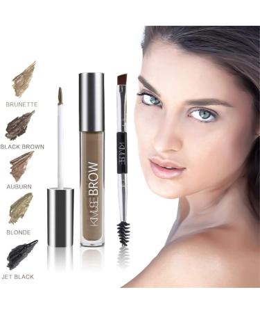 Lucoss Eyebrow Gel - Waterproof Eyebrow Pencil & Long Lasting Semi Permanent Eyebrow Gel Makeup Pencil Eyebrow Colors Gel With Brush Set Dark Brown Light Brown Black - Buy Online on GoSupps.com